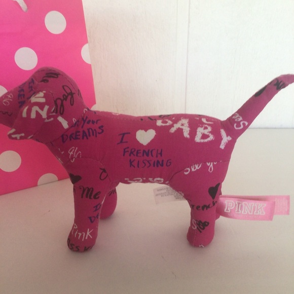 PINK VICTORIAS SECRET GRAFFITI PRINT MINI DOG - Picture 4 of 11